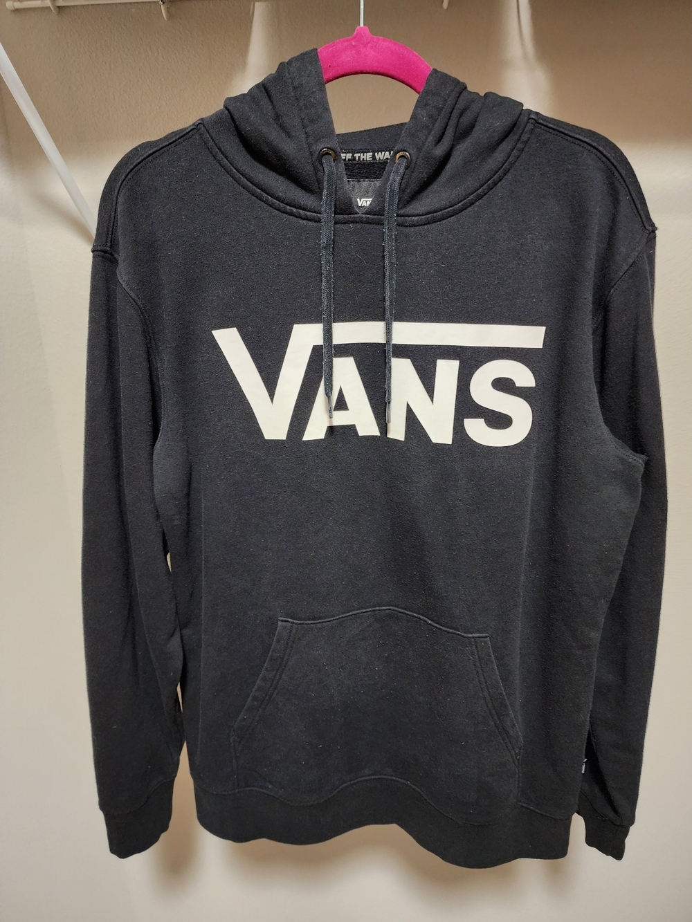 Vans Black Hoodie with White Logo